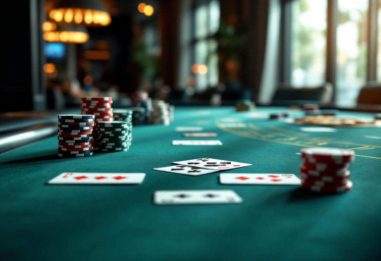 Giocatore che utilizza intelligenza artificiale nel blackjack
