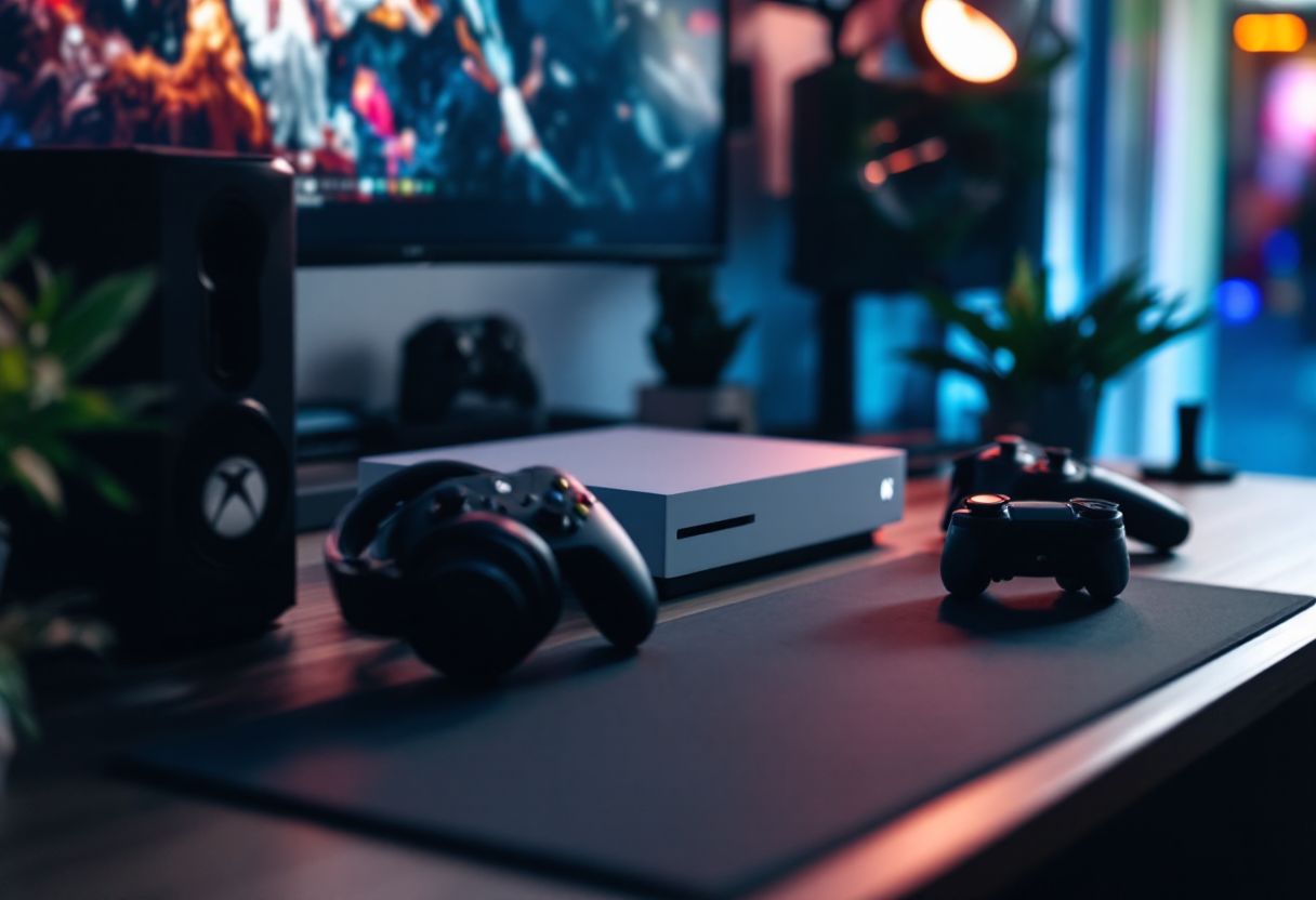 Accessori per Xbox Series X e S in esposizione
