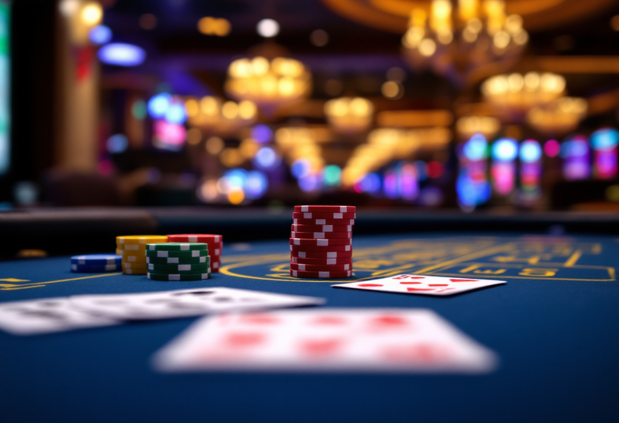 Giocatori in un casinò live con dealer dal vivo