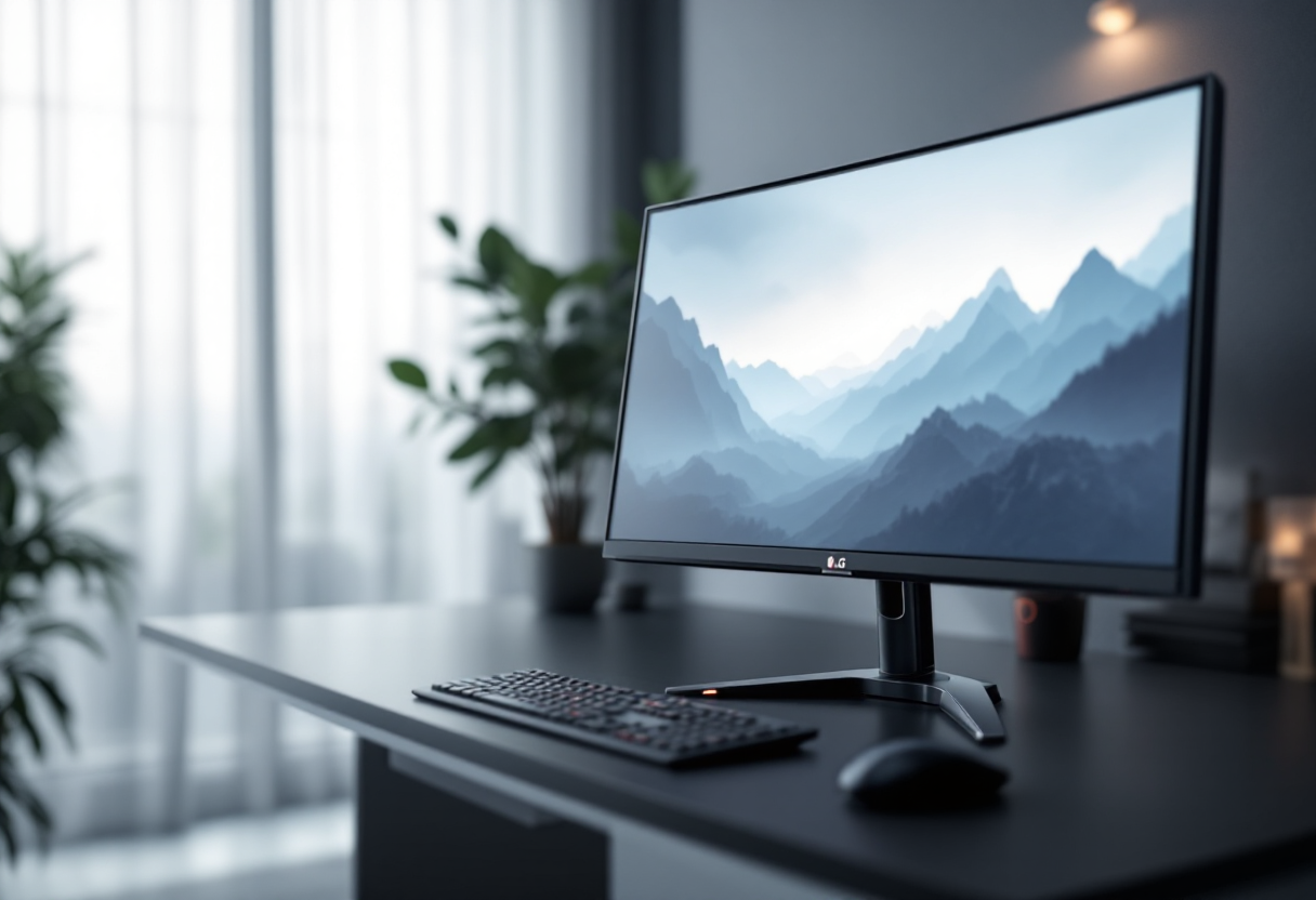 Monitor gaming LG 24GN53A UltraGear con design accattivante