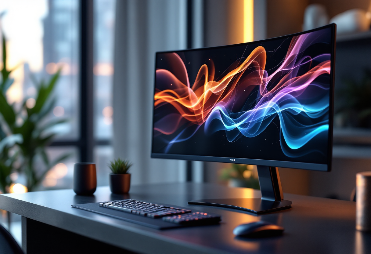 Monitor gaming ultrawide AOC con design elegante e prestazioni elevate