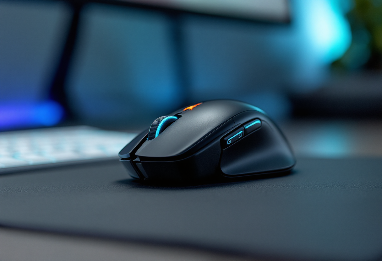Mouse Logitech G502 Hero con design ergonomico e luci RGB