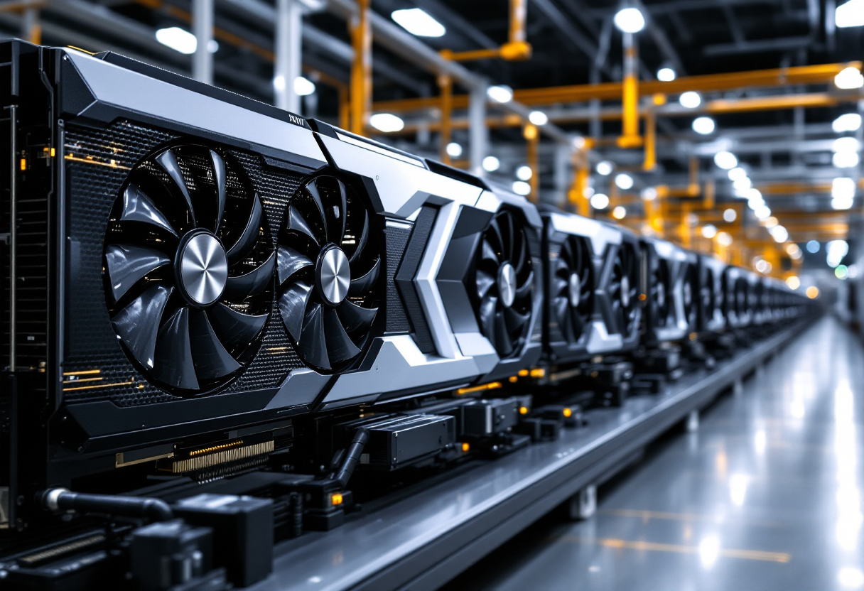Schede video NVIDIA RTX 5090 in produzione