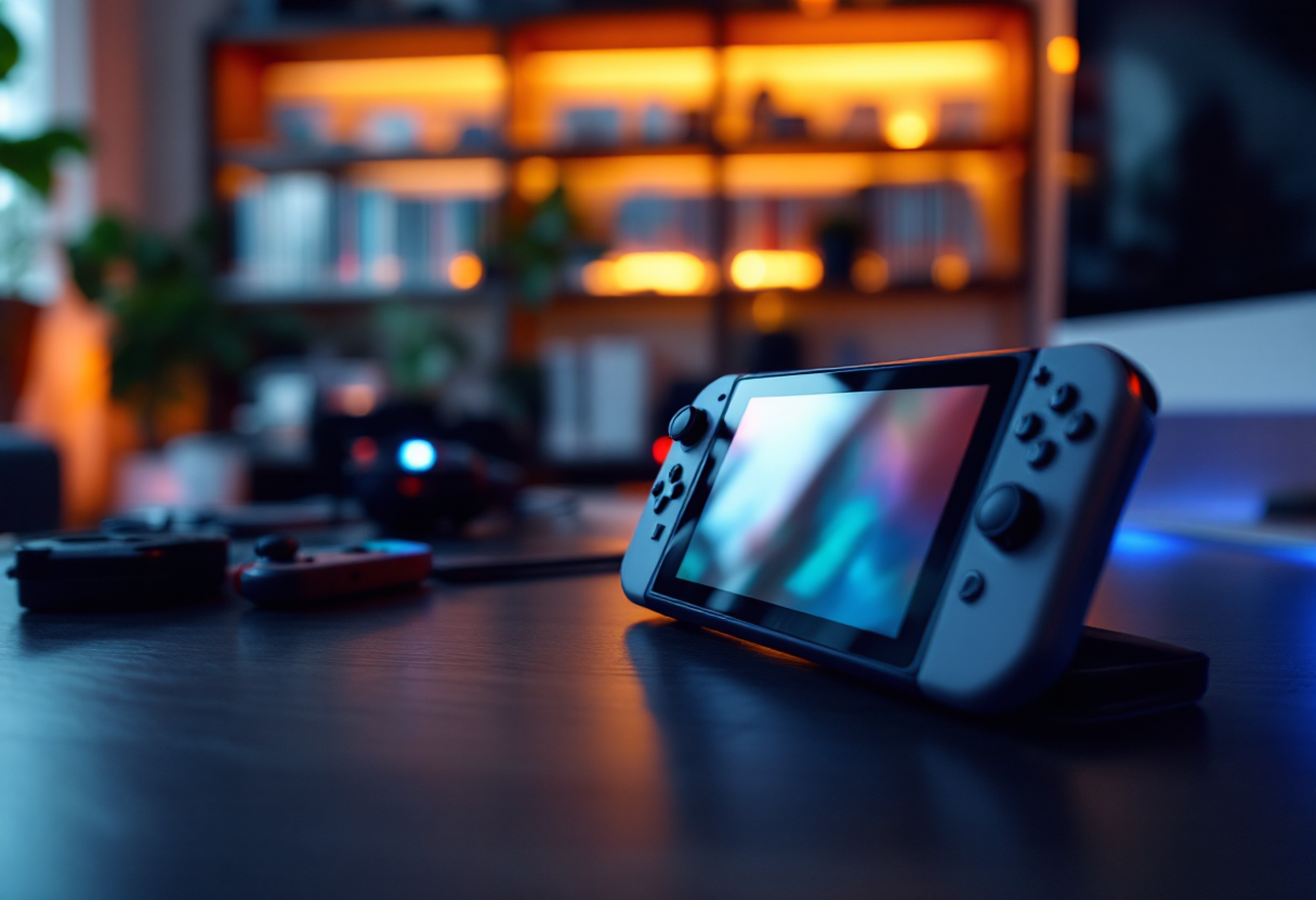 Immagine della Nintendo Switch 2 con dettagli intriganti