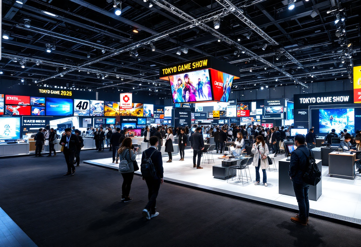 Immagine del Tokyo Game Show 2025 con giochi e visitatori