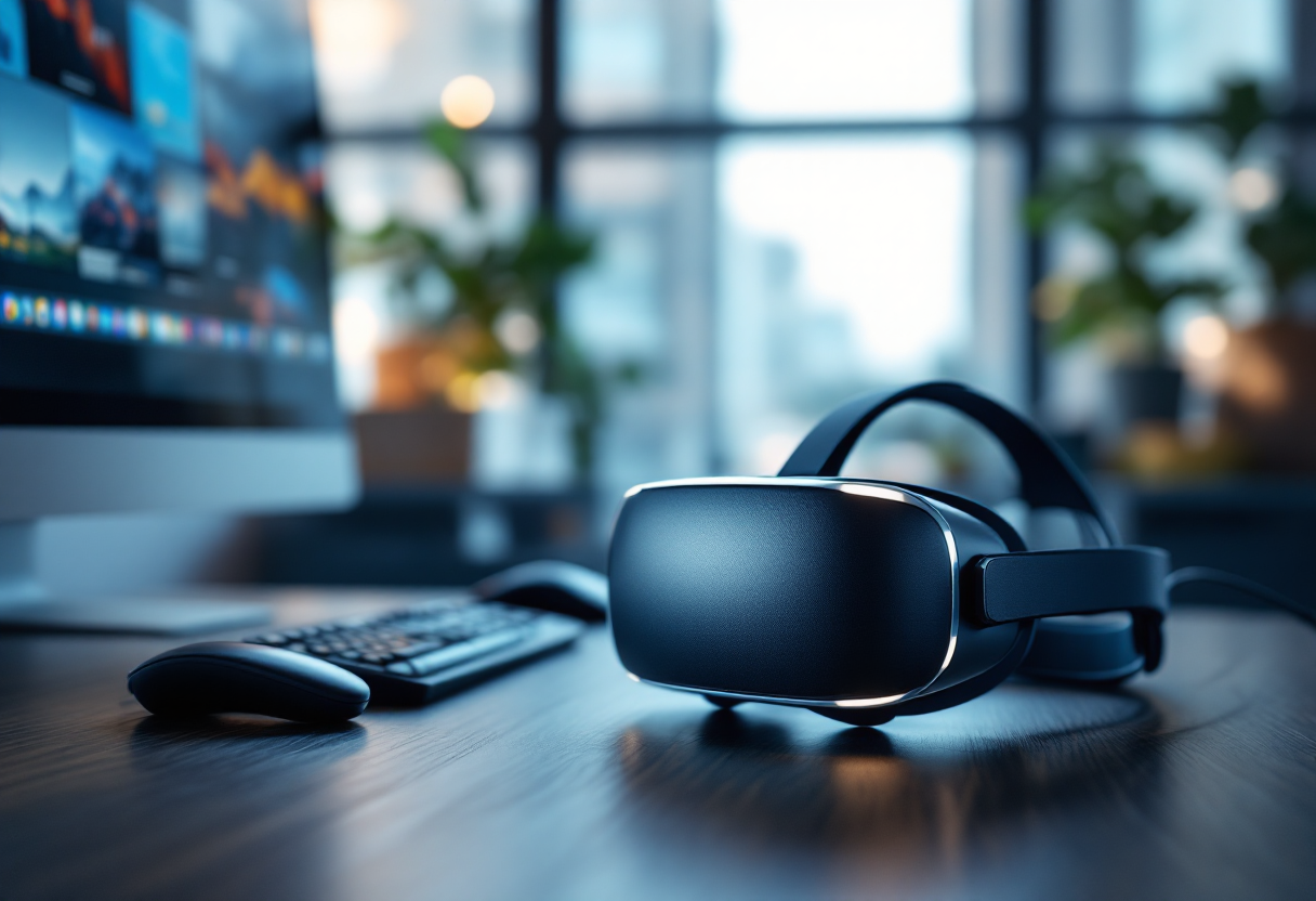 Visori VR in uso per esperienze di realtà virtuale