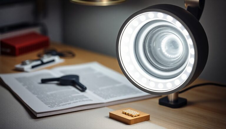 lampada con lente 127 mm e 60 led per lettura e lavori di precisione 1771084456